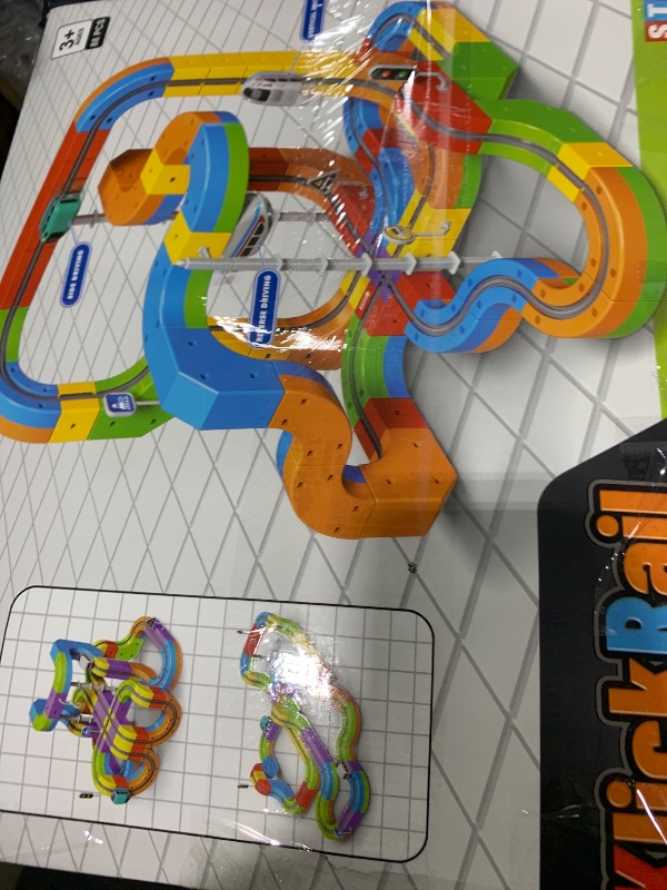 Photo 1 of Wdebay klick Rail Electric Train Set 3D Magic Flexible Race Track for Kids 3 4 5 6 7 8 Years Old, Race Car Track with Anti-Gravity, Educational STEM LearningToy for Boys Girls Birthday