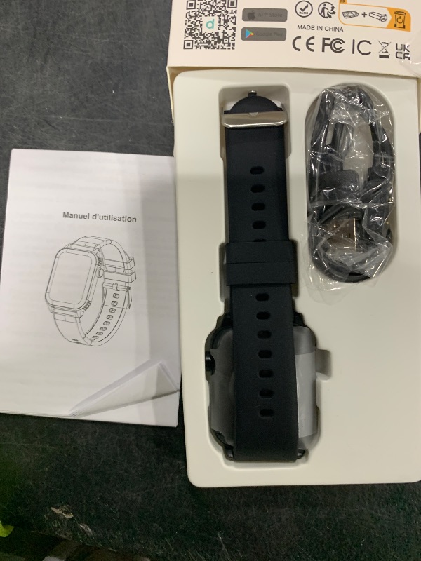Photo 1 of TRAUSI Smartwatch with 1.83 inch HD Large Screen, Adjustable Call and Message Notifications, Weather Forecast, IP67 Waterproof Watch for Gift