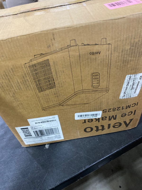 Photo 1 of Aeitto Ice Maker Countertop 26lbs/24H, Ice Machine 8 Ice Cubes Ready in 6 Mins, 2 Sizes of Bullet Ice Portable Ice Makers with Basket & Scoop, Auto Self-Cleaning for Home/Kitchen/Office Stainless