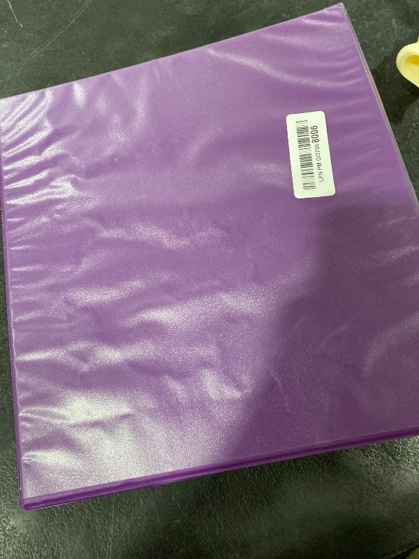Photo 1 of Heavy-Duty View Binder with DuraHinge and One Touch EZD Rings, 3 Rings, 1.5" Capacity, 11 x 8.5, PurpleLPNPMGO7568006