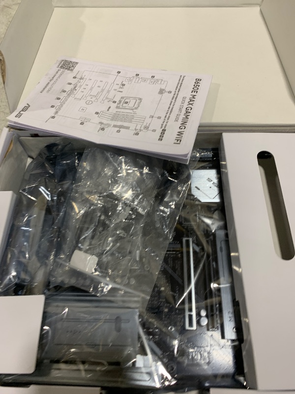 Photo 1 of ASUS B650E MAX Gaming WiFi AMD B650 ATX Motherboard, DDR5, PCIe 5.0 Ready, 3X M.2 Slots, Wi-Fi 6E, Realtek 2.5Gb Ethernet, DisplayPort, HDMI™, USB 10Gbps Type-A & Type-C®, BIOS Flashback™, Aura Sync
