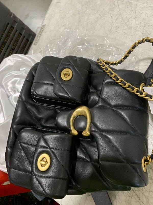 Photo 1 of COACH, Womens, Quilted Tabby Backpack, Black, One Size