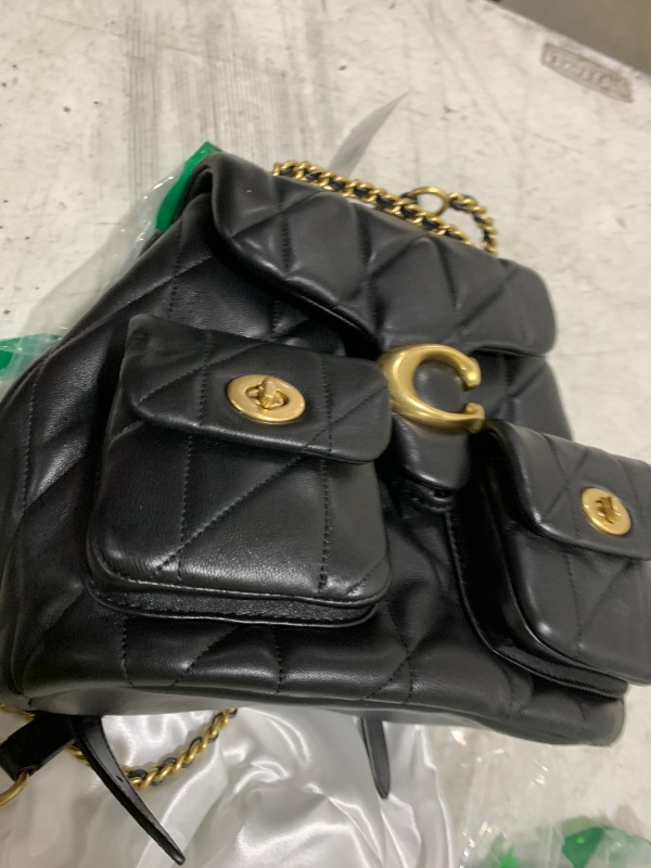 Photo 1 of COACH, Womens, Quilted Tabby Backpack, Black, One Size