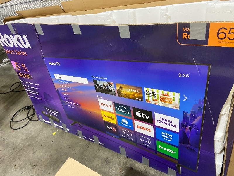 Photo 1 of Roku Smart TV 2026 – 65-Inch Select Series, 4K QLED TV – Roku TV with Voice Remote – Flat Screen QLED Television with Wi-Fi for Streaming Live Local News, Sports, & Movies – Bluetooth Headphone Mode