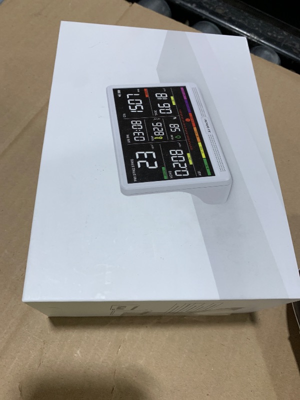 Photo 1 of bonoch 16 in 1 Air Quality Monitor Indoor 7" Display 9 AQI+7 Alerts, CO2 Monitor Air Quality Tester for CO2, TVOC, PM2.5 PM1.0 PM10, HCHO Temperature Humidity AQI & Time Air Quality Meter for Home