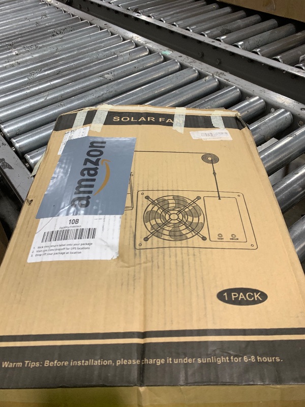 Photo 1 of Solar Powered Fan with 24000mAh Battery Run Day/Night, 25W 7.1" Solar Fan for Chicken Coop with 2 Fan Speed, Waterproof Solar Greenhouse Fan for Shed, Chicken Coop, Greenhouse, Dog House