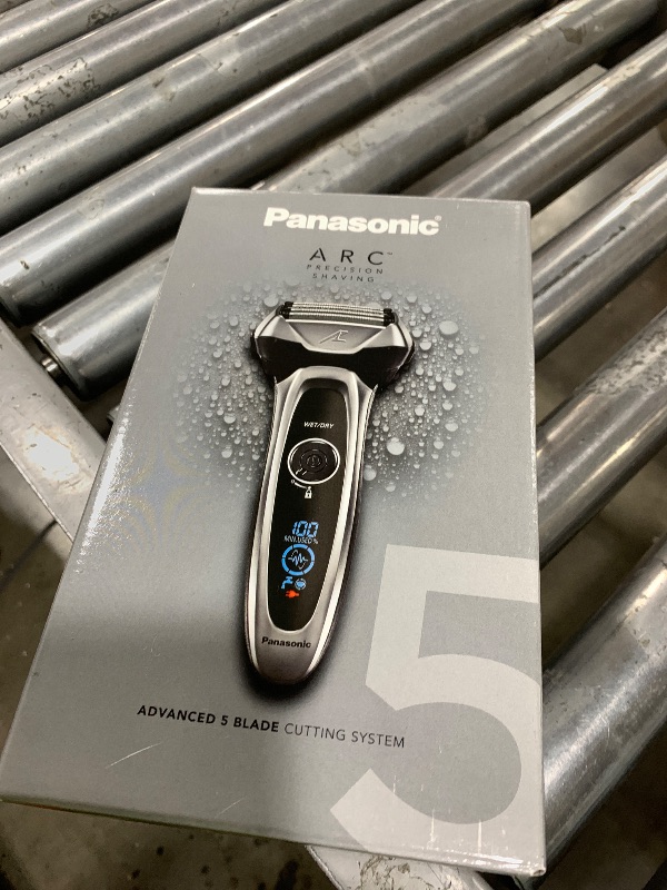 Photo 1 of Panasonic ARC5 Electric Razor for Men with Pop-Up Trimmer, Wet/Dry 5-Blade Electric Shaver with Intelligent Shave Sensor and Multi-Flex Pivoting Head – ES-LV65-S (Silver)