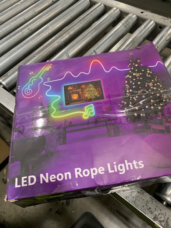 Photo 1 of FBZ 200Ft Led Rope Lights, Flexible Neon Lights Control with App/Remote, Multiple Modes, IP65 Outdoor RGB Waterproof, Music Sync Gaming Light Strip for Bedroom Decor