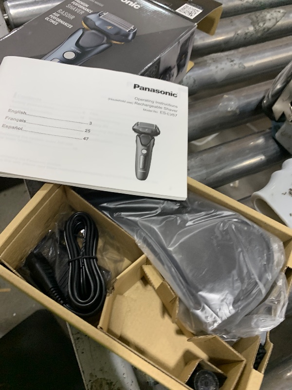 Photo 1 of Panasonic ARC5 Electric Razor for Men with Pop-Up Trimmer, Wet/Dry 5-Blade Shaver, Men's Electric Razors for Shaving Face with Intelligent Shave Sensor and 16D Pivoting Head, ES-LV67-K (Black)