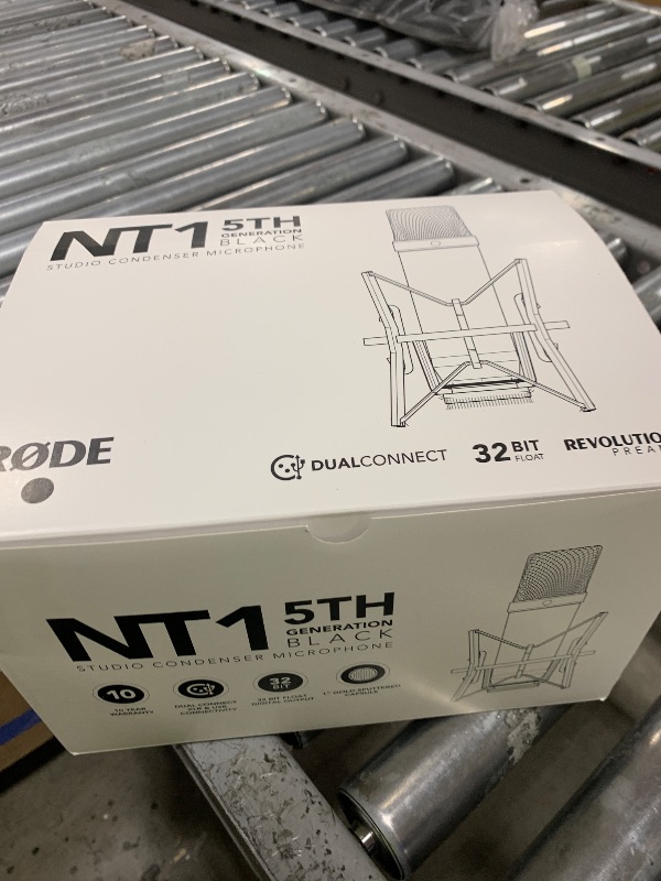Photo 1 of RØDE NT1 5th Gen Large-Diaphragm Studio Condenser Microphone - XLR & USB Outputs - Shock Mount & Pop Filter Included - Music Production, Vocal Recording, Podcasting - Black - Professional Audio