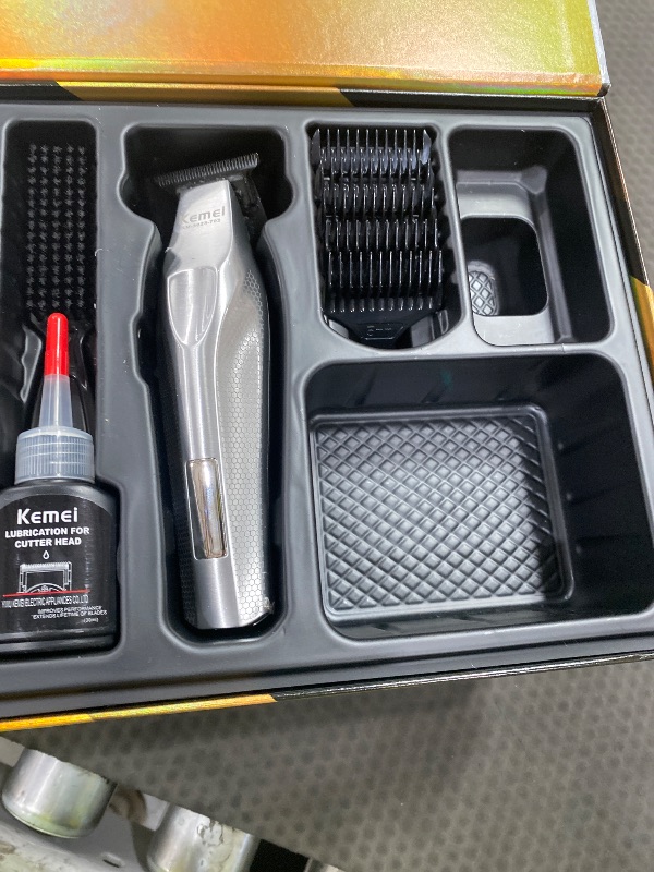 Photo 1 of **MISSING POWER CORD AND CHARGER STAND**KEMEI KM-3023-702 Professional Hair Clipper for Men, Zero Gapped Cordless Beard Trimmer, Barber Clippers with USB Rechargeable, Edgers, Fade Clipper, Gift for Men