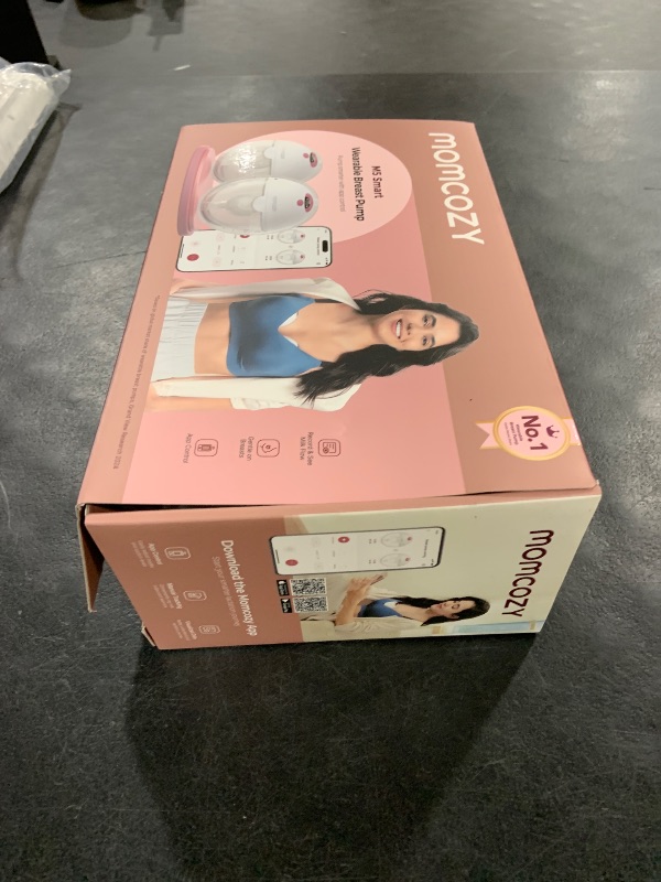 Photo 1 of Momcozy M5 Smart APP Controlled Wearable Breast Pump, Hands-Free Wireless Electric Pump, 3 Modes 9 Suction Levels, BPA-Free, Portable Lightweight, 24mm Flange, 2-Pack Cozy Red