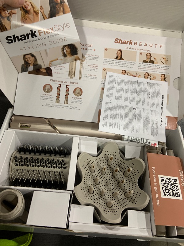 Photo 1 of Shark FlexStyle Air Styling & Drying System, Powerful Hair Blow Dryer & Multi-Styler with Auto-Wrap Curlers, Curl-Defining Diffuser, Oval Brush, & Concentrator Attachment, Stone, HD435