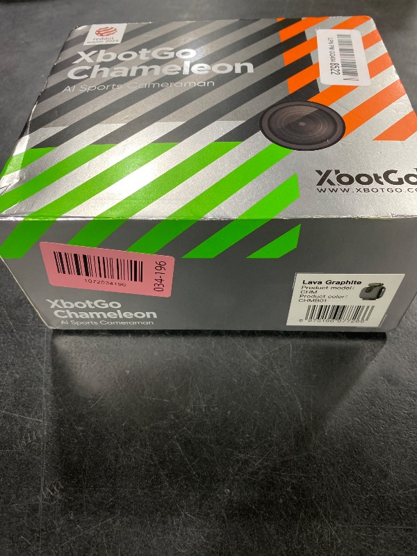 Photo 1 of XbotGo Chameleon AI Auto Sports Action Camera - 4K 60FPS Soccer Camera and Basketball Tracking Camera for Team Sports, Live Streaming, No Subscription, Works with iOS & Android (Lava Graphite)