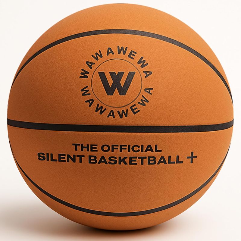 Photo 1 of WAWAWEWA The Official Silent Basketball Size 7 (29.5") - Airless Quiet Indoor Basketball for Low-Noise Dribbling, Apartment Practice & Indoor Training - Real Feel PU Foam Ball