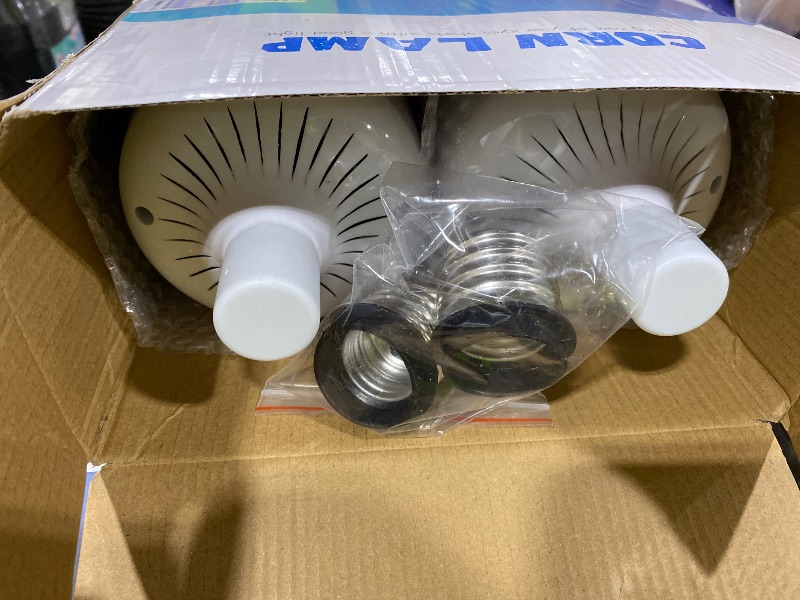 Photo 1 of XYCN 2 Pack 300W Corn LED Light Bulb Fanless,5000K Daylight(3000 Watt Equivalent) E26/E39 Large Mogul Base LED Cob Lamp 44,000LM for Outdoor Indoor Garage Warehouse Factory Workshop Street Backyard