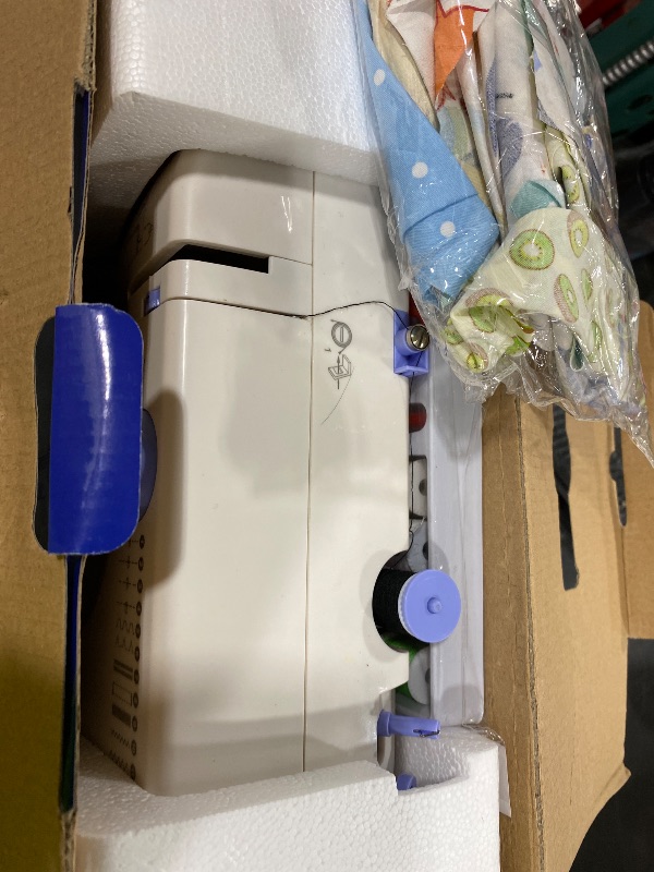 Photo 1 of Stoigeld Sewing Machine for Beginners with 20Pcs Fabric & 32Pcs Sewing Threads Kit,Portable Sewing Machine with 12 Built-in Stitches & 2 Speed(High-Low Speeds)-SM-725