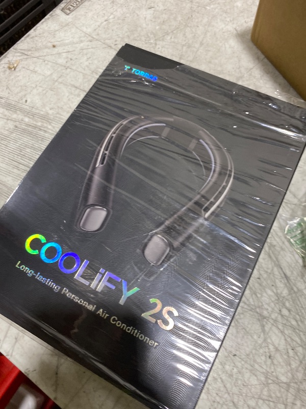 Photo 1 of TORRAS COOLiFY 2S Lite Neck Air Conditioner, Long Battery Life Cooling Neck Fan, Lightweight & Comfortable, Hands-Free Wearable AC for Commute, Work, Travel. Black