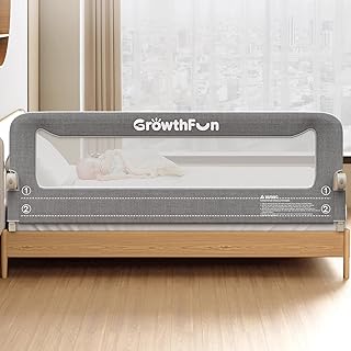 Photo 1 of Foldable Bed Rail for Toddlers, 71in Reinforced Carbon Steel Frame&Connectors, Breathable Cationic Fabric - Safety Toddler Bed Rails for Queen, King, Twin, Full, No-Tool Setup.