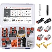 Photo 1 of JRready ST6485 DTP DTHD Connector Kit, Deutsch Connector Kit with 2 4 Pin DTP Connectors and 1 Pin DTHD Connectors, Size 12 Solid Contacts 12-16AWG, Removal Tools
