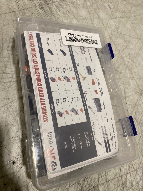 Photo 1 of JRready ST6485 DTP DTHD Connector Kit, Deutsch Connector Kit with 2 4 Pin DTP Connectors and 1 Pin DTHD Connectors, Size 12 Solid Contacts 12-16AWG, Removal Tools
