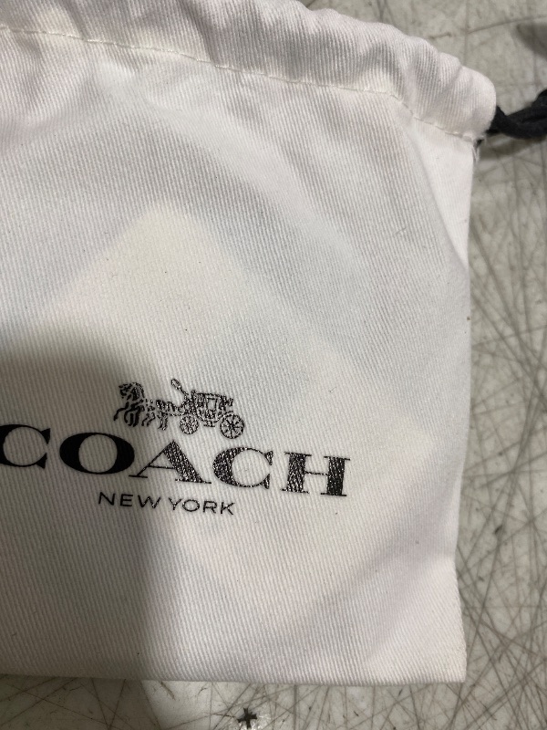Photo 1 of COACH Quilted C Tag Drop Earrings Golden One Size