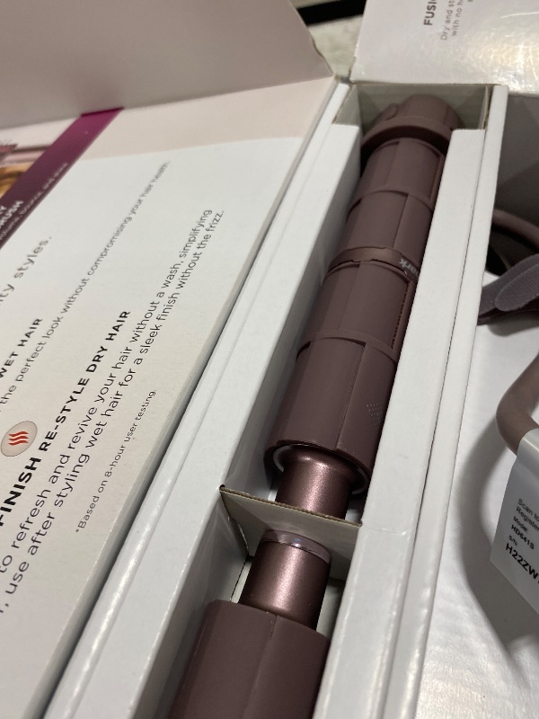 Photo 1 of Shark FlexFusion Hair Straightener & Powerful Hair Dryer with Fusion Hair Brush, Ceramic Air Styler with Auto-Wrap Curlers & Concentrator, Ceramic Plates, Cosmic Blush HD641S