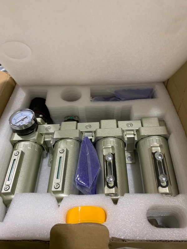 Photo 1 of 3/4" NPT Industrial Air Dryer for Compressor,4 Stage Air Compressor Water Separator System,Filter Oil Water Separator Dryer for Plasma Cutter and Paint Spray,Auto Drain