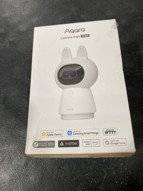 Photo 1 of Aqara 4K UHD Dual-Lens Matter Camera Hub G350, Indoor Security Camera 9X Zoom, 360° Pan & Tilt, AI Auto-Tracking, Face/Gesture Recognition, Works with Apple HomeKit, Alexa, Google Home, SmartThings