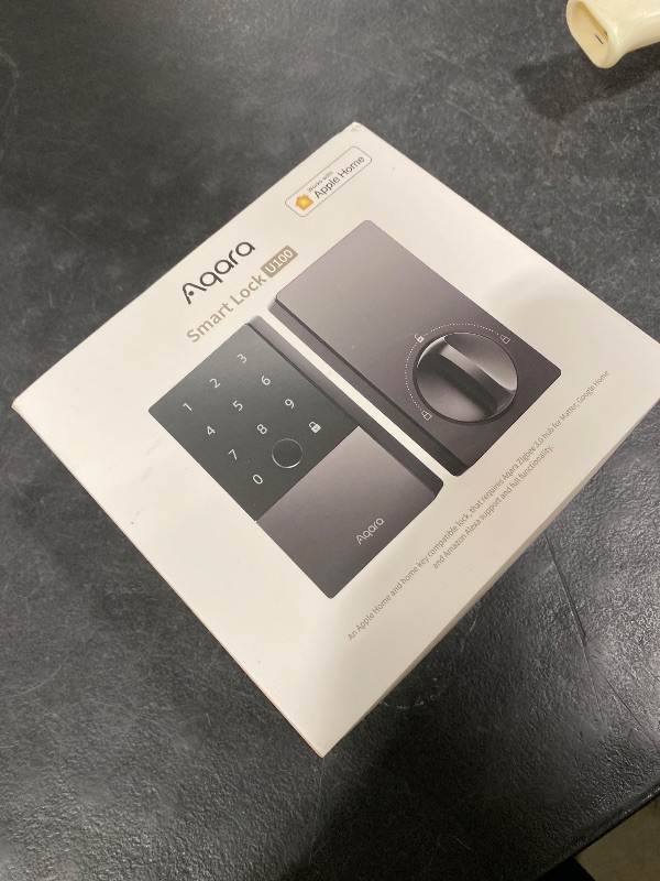 Photo 1 of Aqara Smart Lock U100, Fingerprint Keyless Entry Door Lock with Apple Home Key, Touchscreen Keypad, Bluetooth Electronic Deadbolt, IP65 Weatherproof, Supports Apple HomeKit, Alexa, Google, IFTTT, Gray