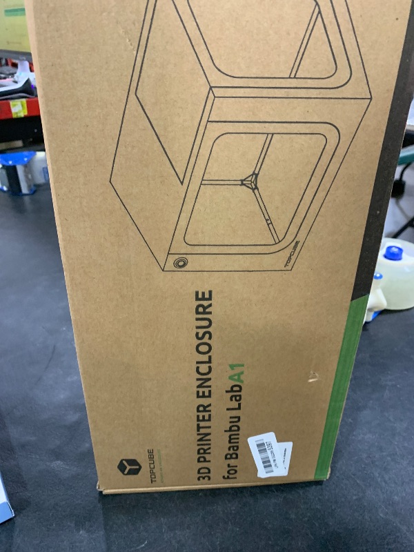 Photo 1 of TOPCUBE 3D Printer Enclosure for Bambu Lab A1 Combo, Stainless Steel Frame Enclosure with LED Light, Fireproof Dustproof Noise Reduction Constant Temperature 3D Printer Cover, 838x588x588MM