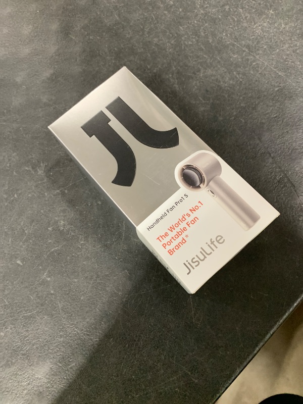 Photo 1 of JISULIFE Handheld Fan Pro Series - High Speed Airflow: 1-100 Speed Scroll Wheel, Metal Body, Digital Display, 1.5H Fast Charge, 5000mAh-Portable Fan for Travel Outdoor, Gifts for Women Men(Grey)