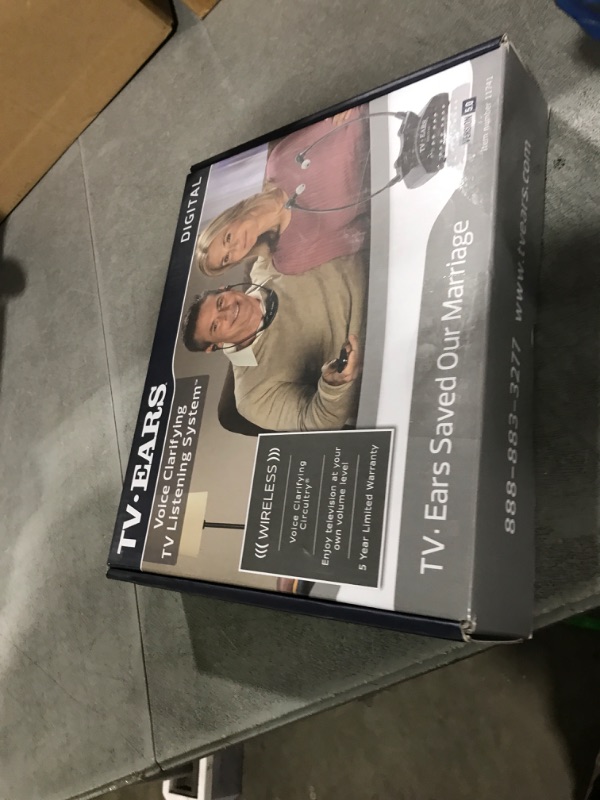 Photo 1 of TV Ears Digital Wireless Headset System for Seniors – Personal Volume Control, TV Hearing Device, No Audio Delay, Plug-N-Play, Works with Most TV Brands, Ideal for Hearing Impaired – Model 11741