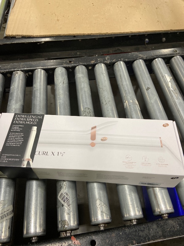 Photo 1 of T3 SinglePass Curl X Extra-Long Barrel Curling Iron with 9 Heat Settings and Ceramic Barrel for Fast Styling and Lasting Results on All Hair Types