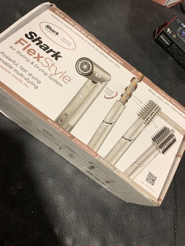 Photo 1 of Shark HD430REF (Refurbished) FlexStyle Air Styling & Drying System, Powerful Hair Dryer Brush & Multi-Styler with Auto-Wrap Curlers, Paddle Brush, Oval Brush, Concentrator Attachment, Stone (Renewed)