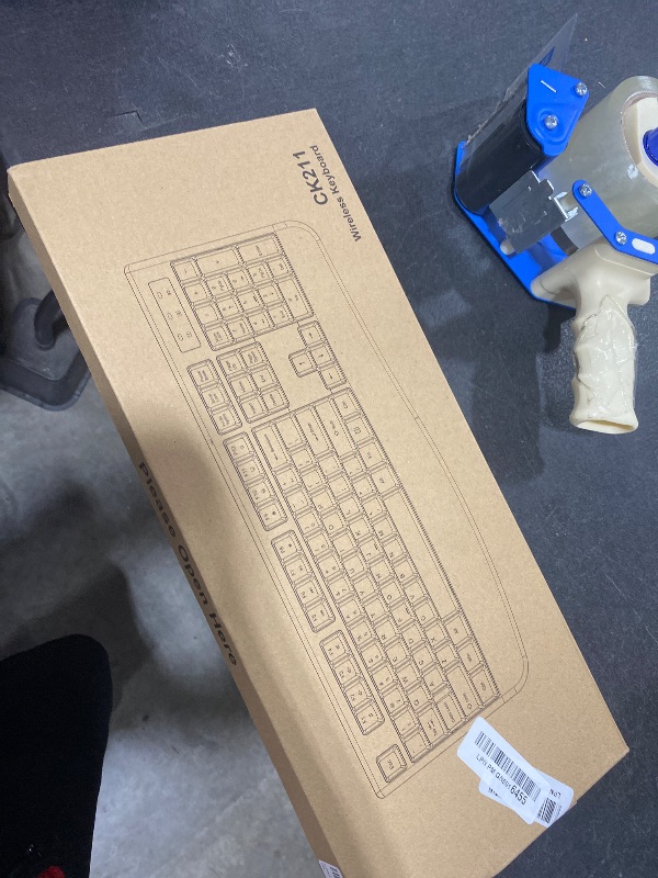 Photo 1 of QUASIO Wireless Keyboard, 2.4G Full-Sized Ergonomic Wireless Computer Keyboard with Wrist Rest for Windows, Mac OS Laptop/PC/Desktop/Notebook(Black)
