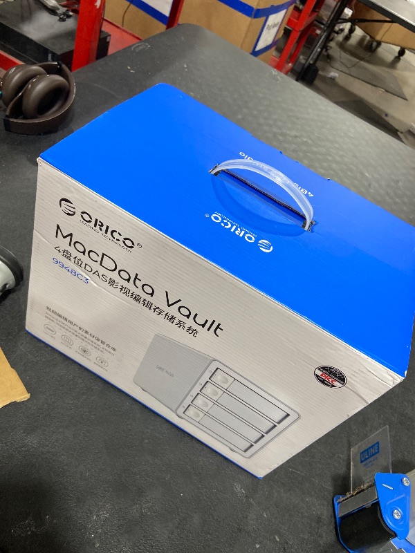 Photo 1 of ORICO 4 Bay Hard Drive Enclosure, USB 3.2 Gen 2 10Gbps DAS, Supports 3.5 inch HDD & 2.5 inch SSD/HDD, Daisy Chain Expansion up to 264TB, Built-in 150W Power Supply, Aluminum External Storage - 9948C3
