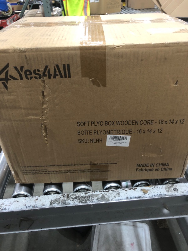 Photo 1 of Yes4All 3-in-1 Soft-Padded Plyo Box With Wooden Core, Non-Slip Multi-Use Cushioned Plyometric Jump Box with Vinyl Cover for Jumping, Conditioning, Strength Training - 16x14x12 Inches