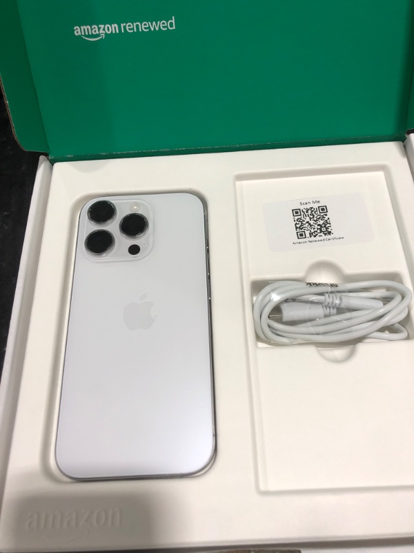 Photo 1 of Apple iPhone 16 Pro, US Version, 256GB, White Titanium - Unlocked (Renewed Premium)