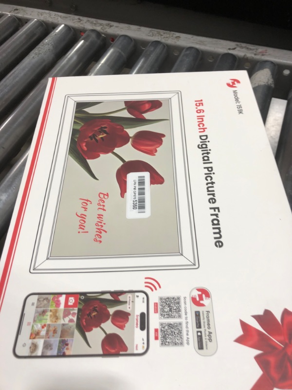 Photo 1 of 64GB 15.6" Frameo Digital Picture Frame WiFi, Large Electronic Photo Frames 1920 x 1080 IPS FHD Touch Screen, Send Photos from Your Phone from Anywhere, Best Gifts for Parents and Grandparents