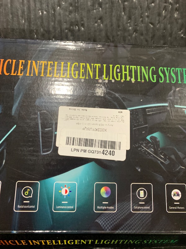 Photo 1 of Acrylic Interior Car LED Strip Light with Wireless APP, RGB 10 in 1 with 175 inches 593 LEDs Fiber Optic Ambient Lighting Kits, 16 Million Colors Sound Active Function Car Neon Lights