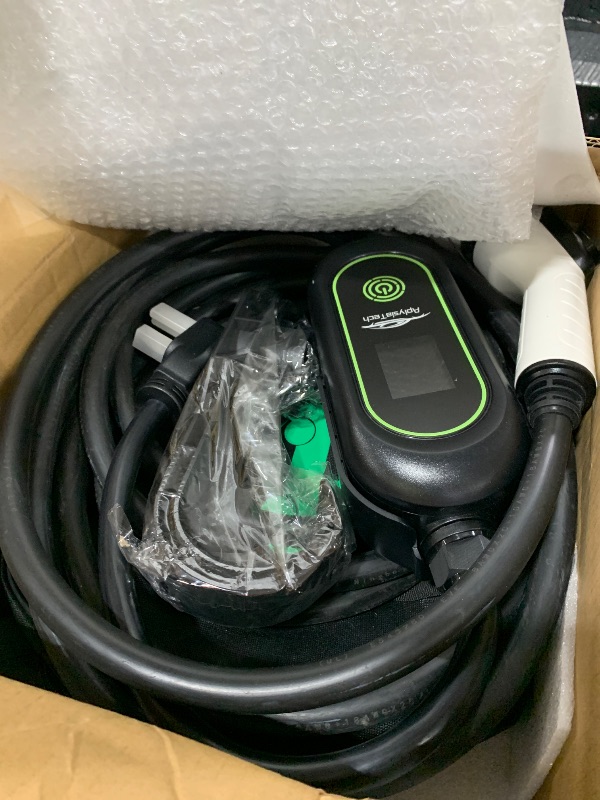 Photo 1 of AplysiaTech Level 2 Fast EV Charger, 240V, 50Amp, 12KW Adjustable Current & Schedule Charging,Wall Mount Electric Vehicle Charging Station,SAE J1772 Charger, NEMA14-50P with 25ft Premium Cable.