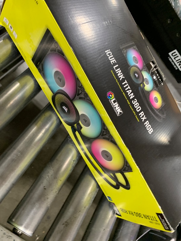 Photo 1 of CORSAIR iCUE Link Titan 360 RX RGB Liquid CPU Cooler – 360mm AIO – Low-Noise – FlowDrive Cooling Engine – Intel LGA 1851/1700, AMD AM5/AM4 – 3X RX120 RGB Fans – iCUE Link System Hub Included – Black
