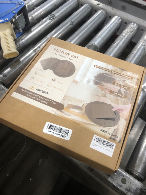 Photo 1 of Touri Pottery Bats Set for Pottery Wheel, 1 Pack 12” Round Outer Bat & 6 Pack 7” Square Inner Bats Included, Ceramic Tools for Pottery, Brown