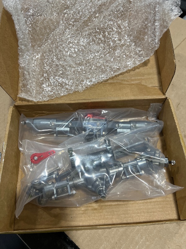 Photo 1 of Pothyes Aluminum Front Rear Complete Axle Set with Enhanced Axle Shaft for Axial SCX10 RC4WD D90 1/10 RC Crawler Upgrade Parts (Titanium Front+Rear)