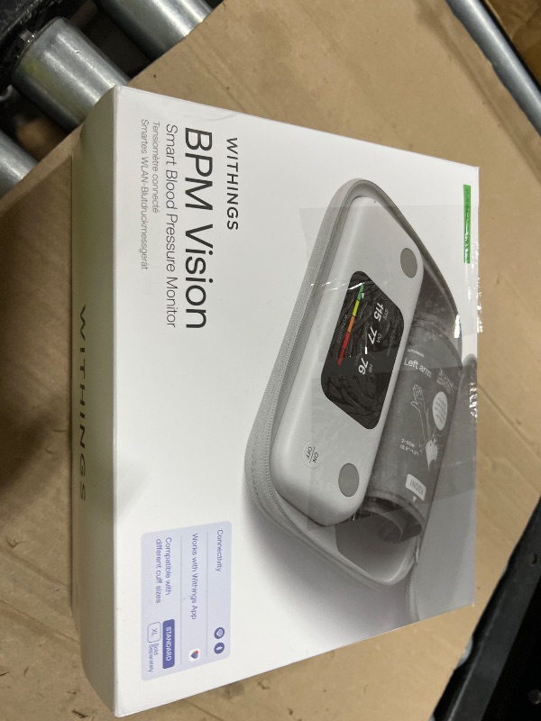 Photo 1 of Withings BPM Vision – Smart Arm Blood Pressure Monitor | FDA-Cleared | Easy-to-use, Accurate Systolic & Diastolic Measurements, Wide Range Cuff | Wi-Fi & Bluetooth | iOS & Android