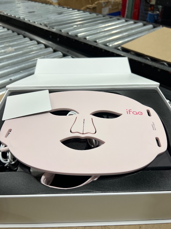 Photo 1 of IFAE Red Light Therapy for Face and Neck, Red Light Therapy Mask with 850nm Infrared (NIR) Portable Led Face Mask with Eye Protection and Remote for True Anti-Wrinkles Skincare at Home Pink