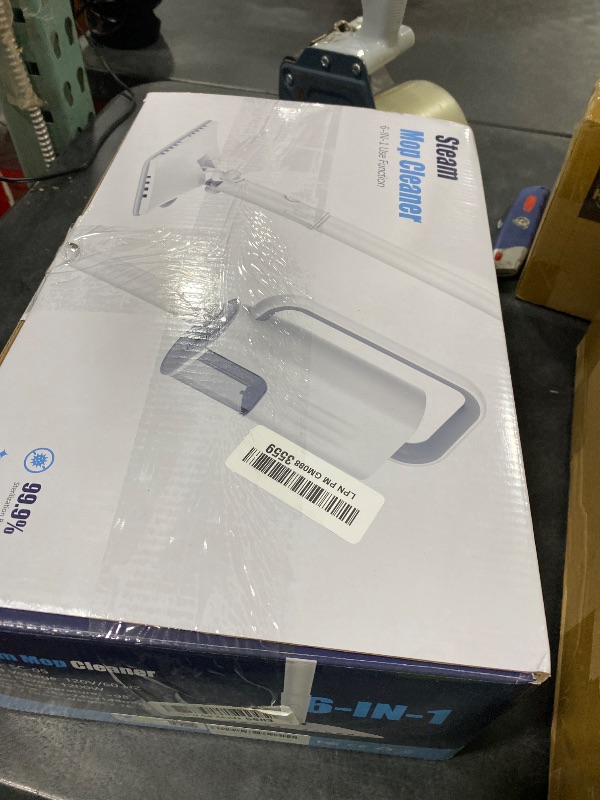 Photo 1 of 6-in-1 Steam Mop, 1200W Rotated Steam Cleaner for Home, 2 Modes, 400ML Removable Tank, 23FT Power Cord, 2 Pads, Multi-Surface Steamer for Hard Floor, Laminate Floor, Tiles Cleaning (Lily White?