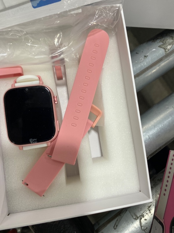 Photo 1 of Kipywatch Smart Watch for Kids - Kids Watch with GPS Tracker, Safe Zones Alert – Camera, Voice & Video Call, School Mode – Parental App, Subscription Required - Extra White Strap - Gifts for Girl 3-12