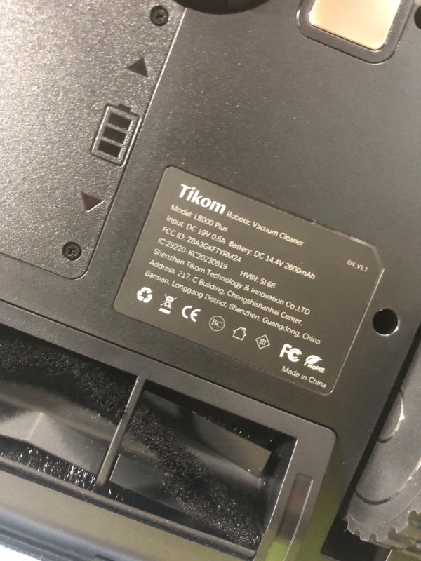 Photo 1 of Tikom Robot Vacuum and Mop, 6000Pa Robotic Vacuum Cleaner with Self-Emptying Base, 90 Days Capacity, LiDAR Navigation, Home Mapping, Ideal for Pet Hair, Hard Floors, Carpet (L8000 Plus)